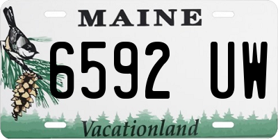 ME license plate 6592UW