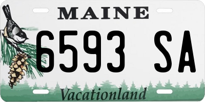 ME license plate 6593SA