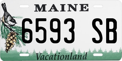 ME license plate 6593SB