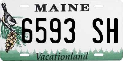 ME license plate 6593SH