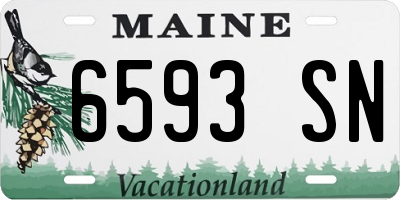 ME license plate 6593SN