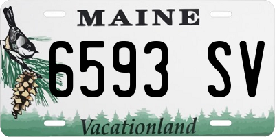 ME license plate 6593SV