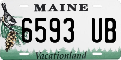 ME license plate 6593UB