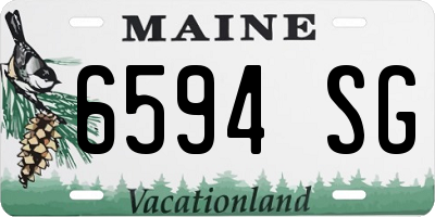 ME license plate 6594SG