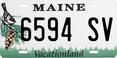 ME license plate 6594SV