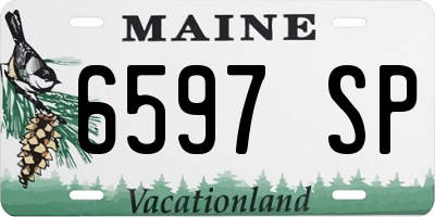 ME license plate 6597SP