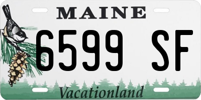 ME license plate 6599SF