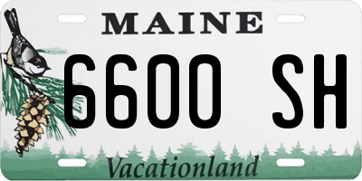 ME license plate 6600SH