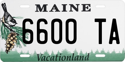 ME license plate 6600TA