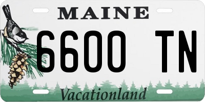 ME license plate 6600TN