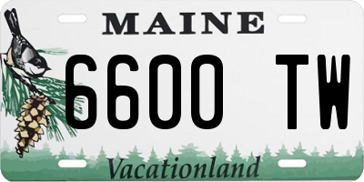 ME license plate 6600TW