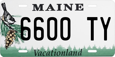 ME license plate 6600TY