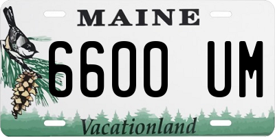 ME license plate 6600UM