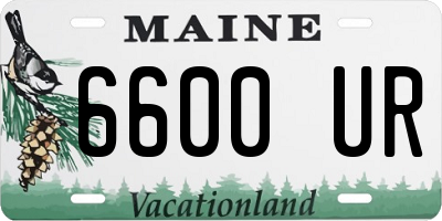 ME license plate 6600UR