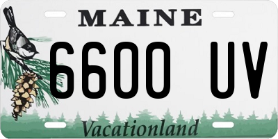 ME license plate 6600UV