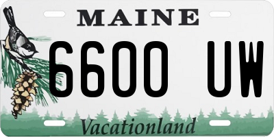 ME license plate 6600UW