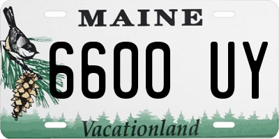 ME license plate 6600UY