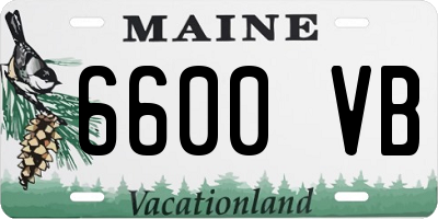 ME license plate 6600VB