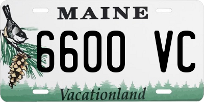 ME license plate 6600VC