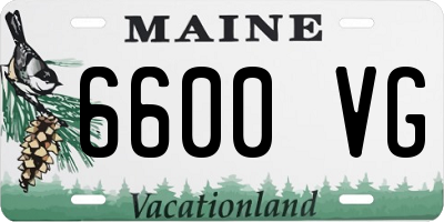 ME license plate 6600VG