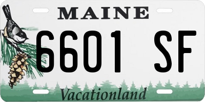 ME license plate 6601SF
