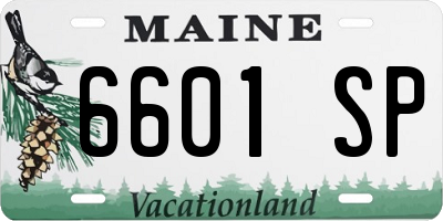 ME license plate 6601SP