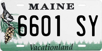 ME license plate 6601SY