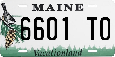 ME license plate 6601TO