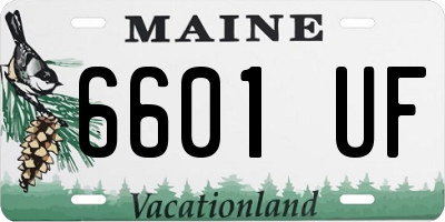 ME license plate 6601UF