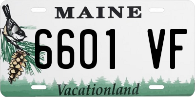 ME license plate 6601VF