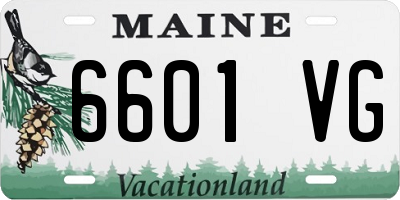 ME license plate 6601VG