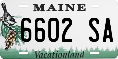 ME license plate 6602SA