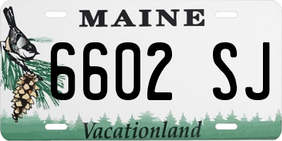 ME license plate 6602SJ