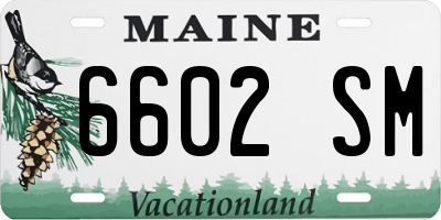 ME license plate 6602SM
