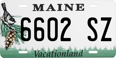ME license plate 6602SZ