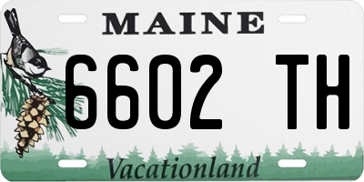 ME license plate 6602TH
