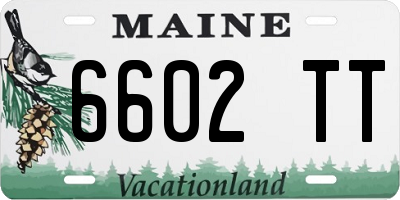 ME license plate 6602TT