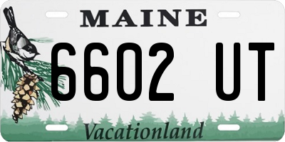 ME license plate 6602UT