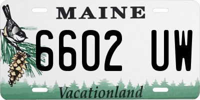 ME license plate 6602UW