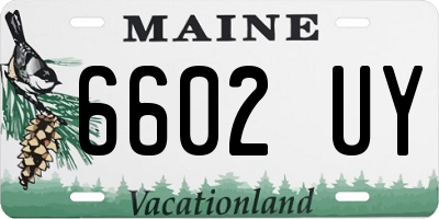 ME license plate 6602UY