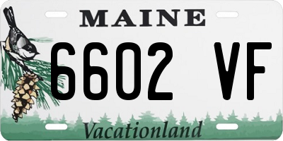 ME license plate 6602VF