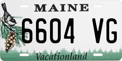 ME license plate 6604VG