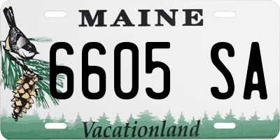 ME license plate 6605SA