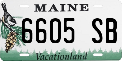 ME license plate 6605SB