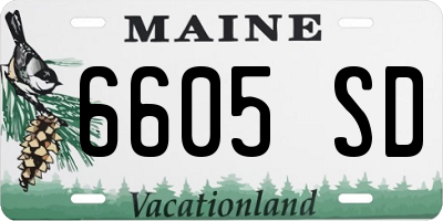 ME license plate 6605SD