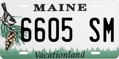 ME license plate 6605SM
