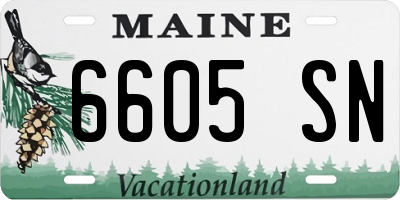 ME license plate 6605SN