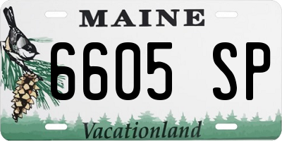 ME license plate 6605SP