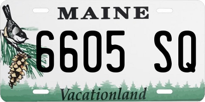 ME license plate 6605SQ