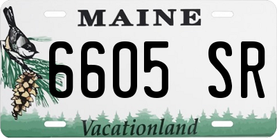 ME license plate 6605SR